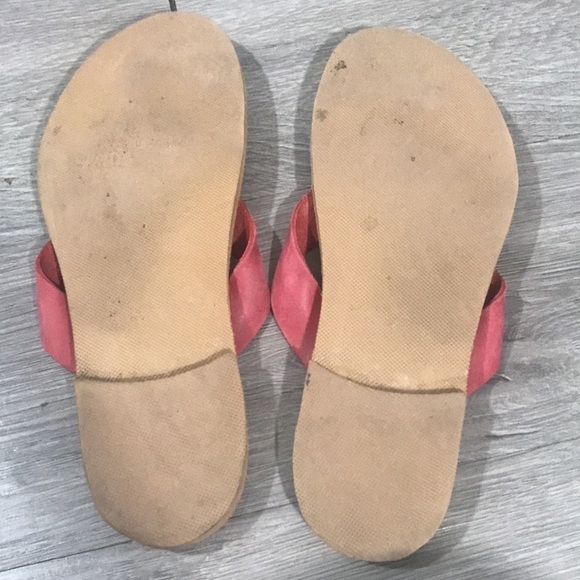 Simatis Eva Flatform Red Handmade Leather Flip-flops made in Greece size 10-10.5 - Picture 8 of 8